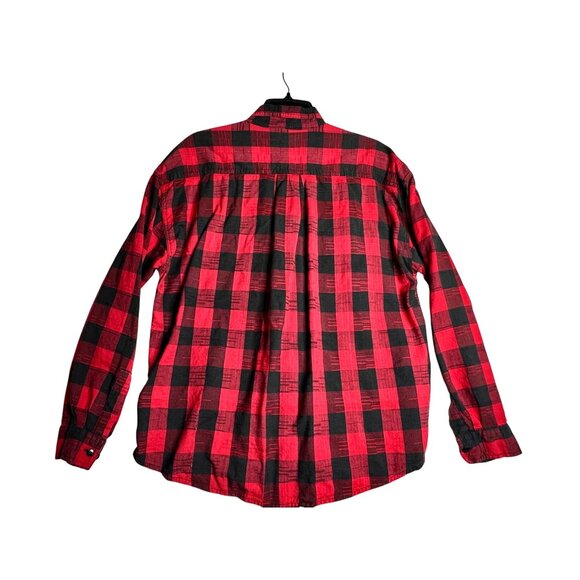 Vintage Goouch L/S Red Plaid Button Down Shirt Mens Large - Picture 4 of 5